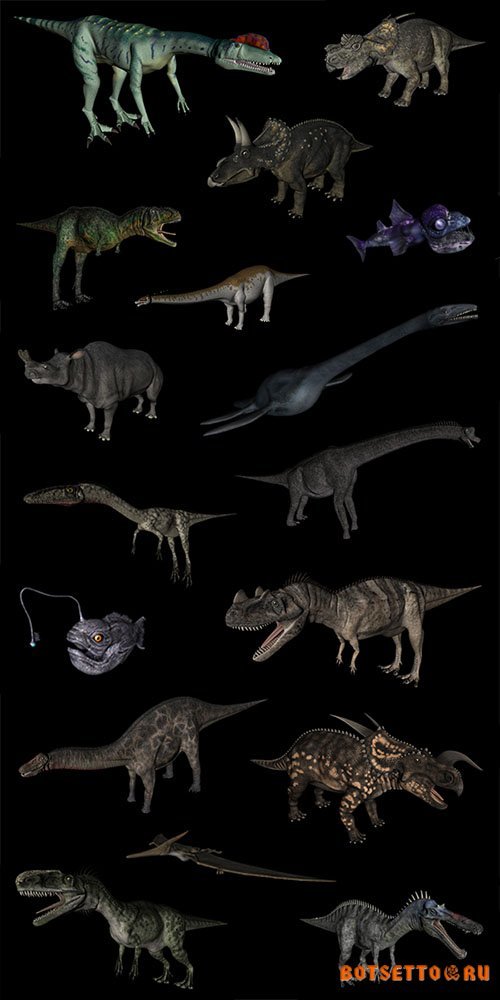 Dinosaurs collection with Rig