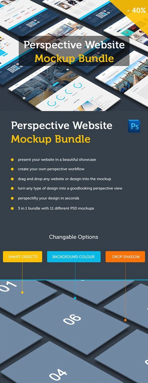 Perspective Website Mockup Bundle