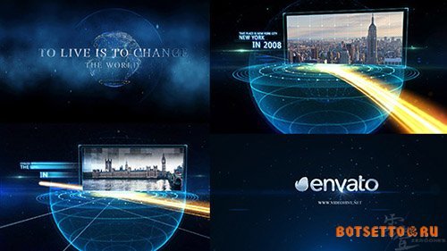 Earth line And Postcard Opener - Project for After Effects (Videohive)