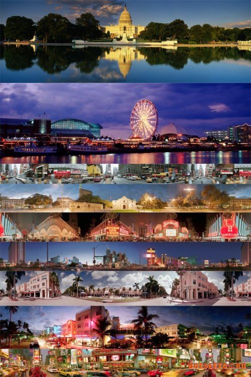 Панорамы городов (подборка растровых изображений)